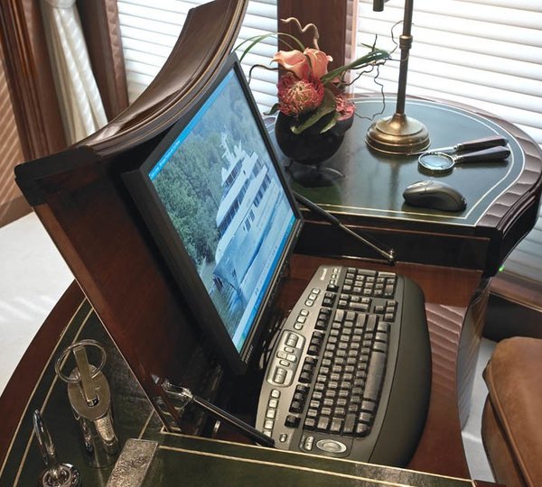 Electronic Media On Yacht BLUE MOON