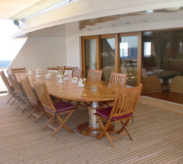 Veranda Deck On Board Yacht ESMERALDA