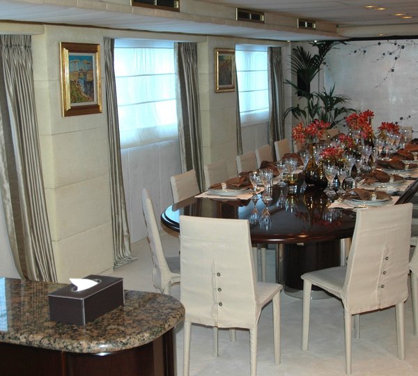 Eating/dining Saloon On Yacht ESMERALDA