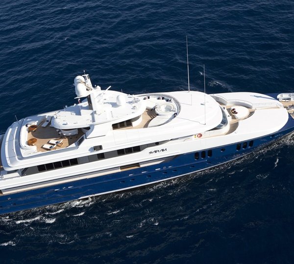 From Above Aspect On Board Yacht SARAH