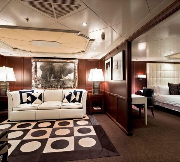 Lounging: Yacht FORCE BLUE's VIP Pictured