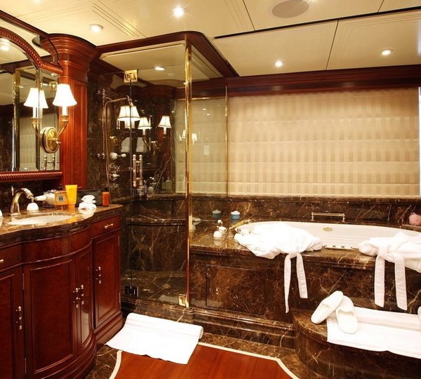 Main Master Bath Aboard Yacht NOMAD