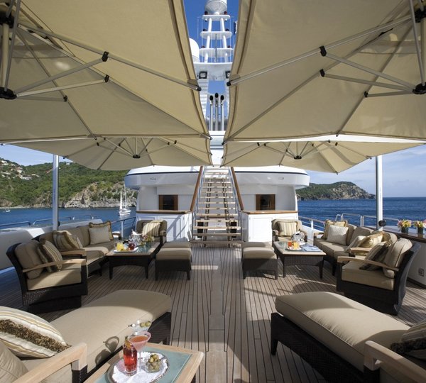 External Lounging Aboard Yacht UTOPIA