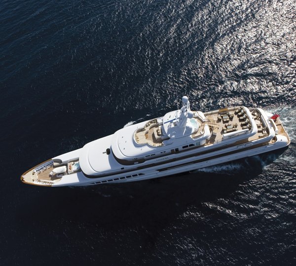 From Above Aspect On Board Yacht UTOPIA