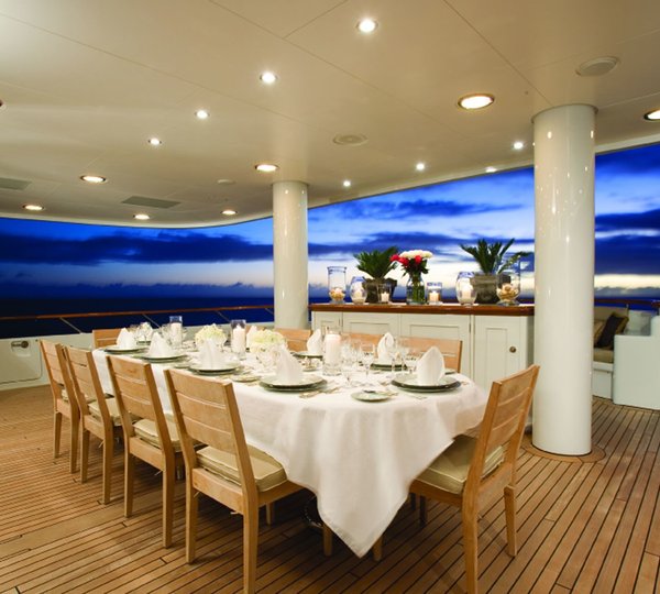 Outdoor Eating/dining On Yacht UTOPIA