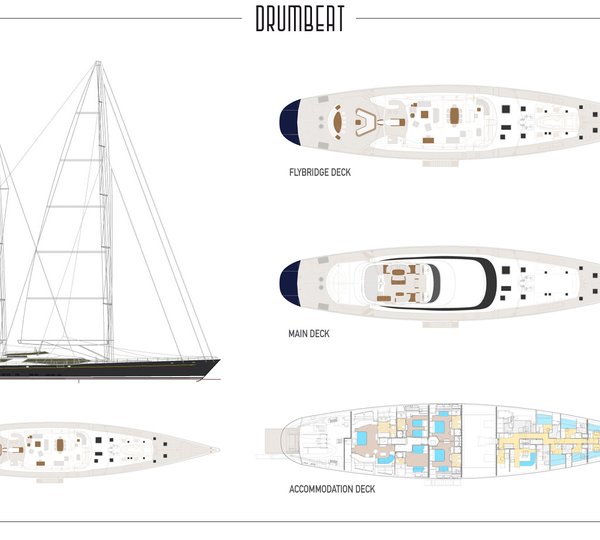 Yacht DRUMBEAT - Alloy Yachts - General Arrangement