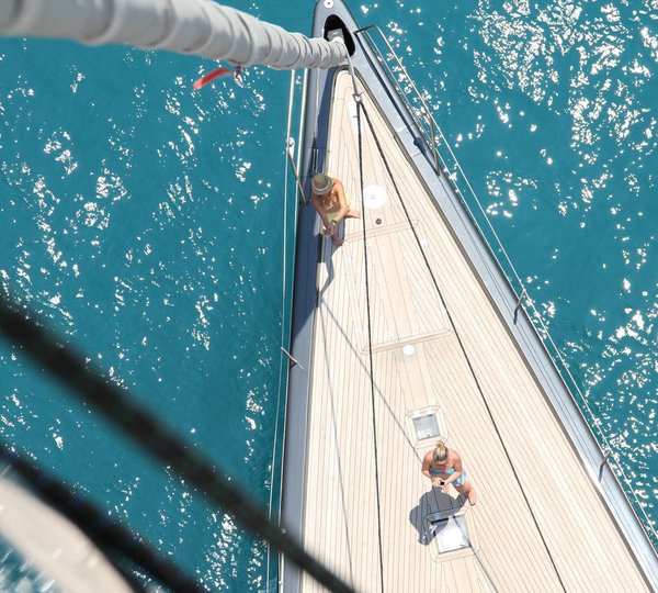 Yacht Wally B Foredeck