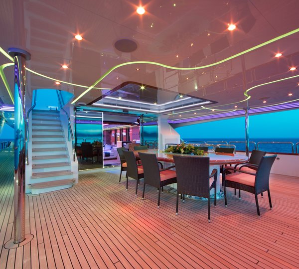 Alfresco Dining Area After Sunset 