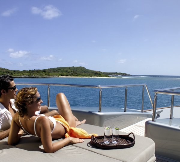 Relaxing And Sunbathing On Sunpads, Caribbean