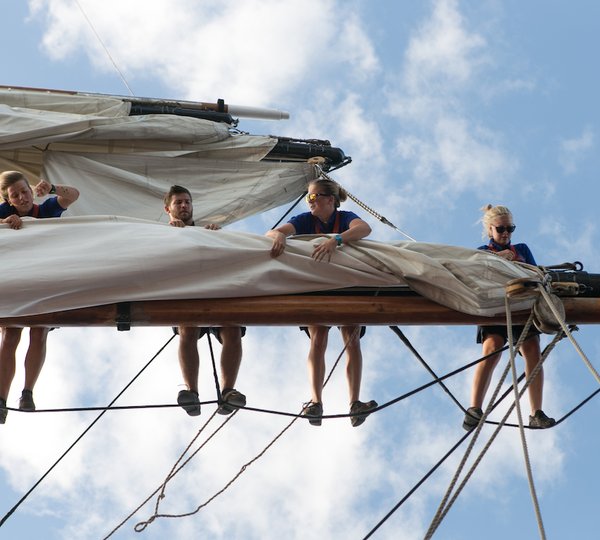 Working On The Sails