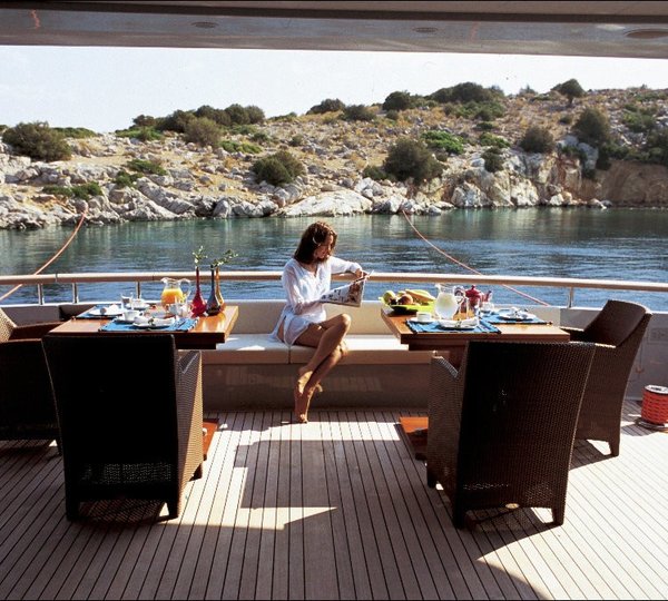 Aft Deck On Board Yacht KINTARO