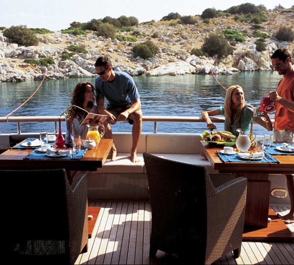 Aft Deck Aboard Yacht KINTARO