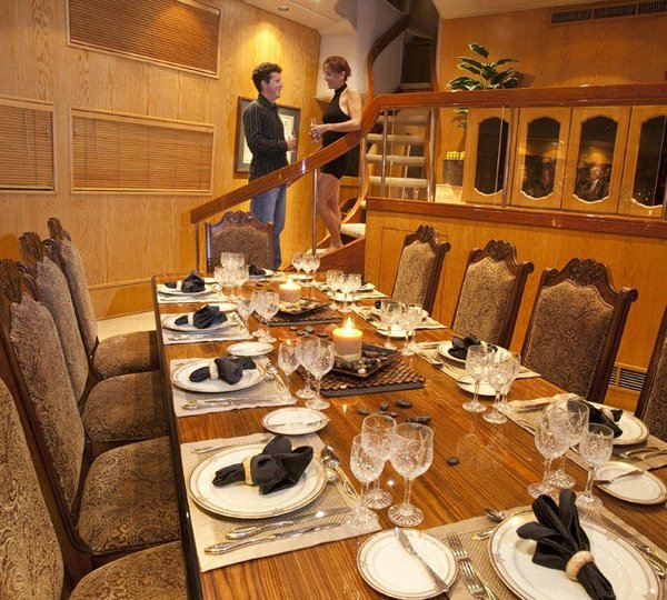 Eating/dining On Board Yacht LE MONTRACHET