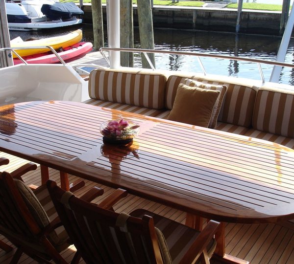 Aft Deck On Board Yacht LE MONTRACHET