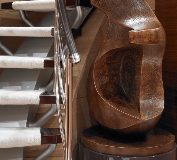 Close Up: Yacht KATHLEEN ANNE's Staircase Captured