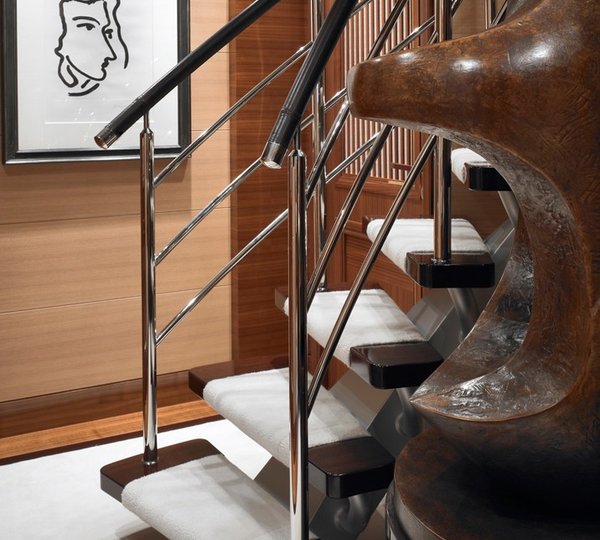 Stairway On Yacht KATHLEEN ANNE