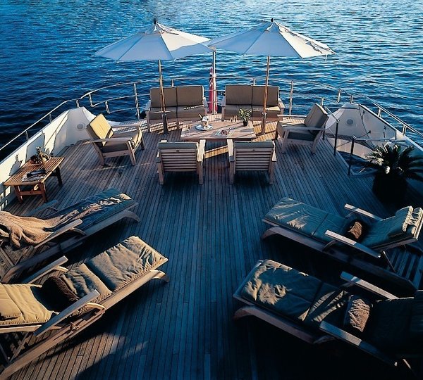 Sunshine Lounging Aboard Yacht LIONSHARE