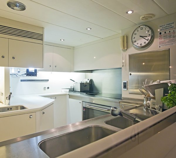 Ship's Galley On Yacht DESAMIS B