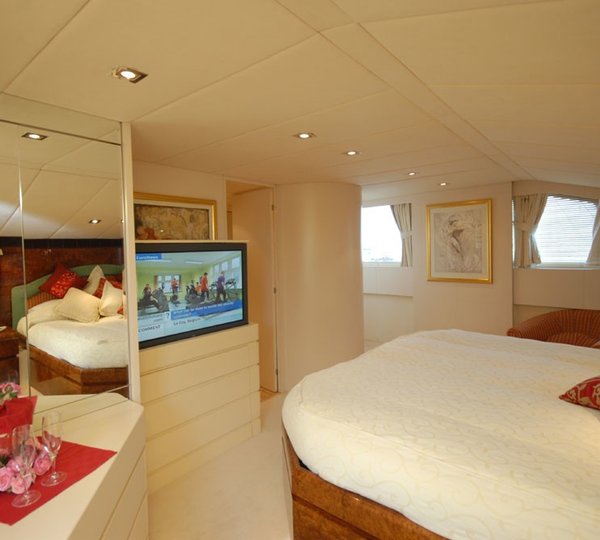 Screening: Yacht LADYSHIP's Main Master Cabin Pictured