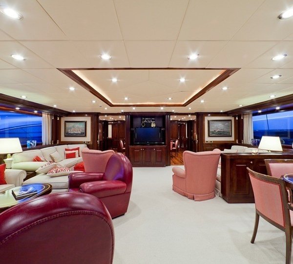 Screening: Yacht SOPHIE BLUE's Premier Saloon Pictured