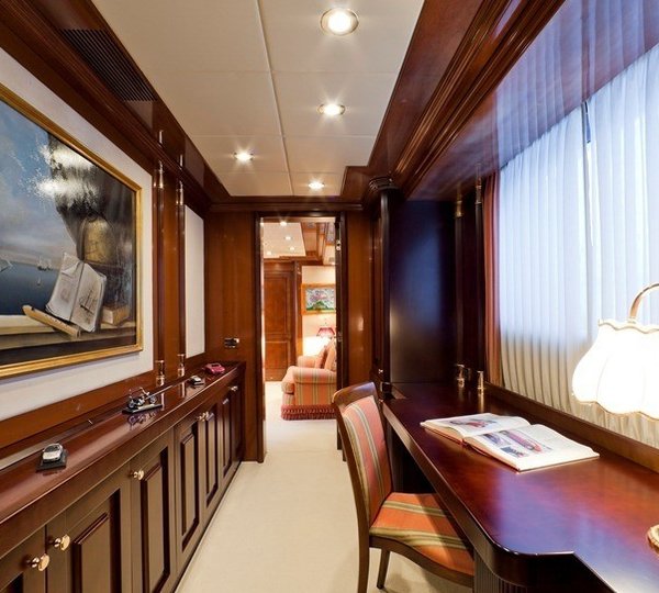 Main Master Office On Board Yacht SOPHIE BLUE
