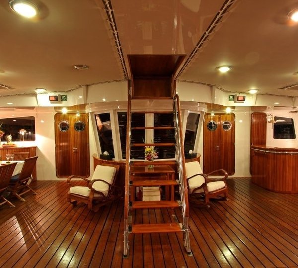 Cockpit On Board Yacht DOUCE FRANCE