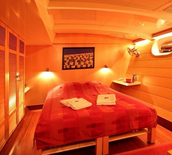 Guest's Stateroom On Yacht DOUCE FRANCE