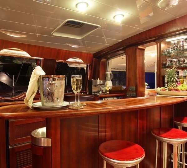 Saloon Drinks Bar On Board Yacht DOUCE FRANCE