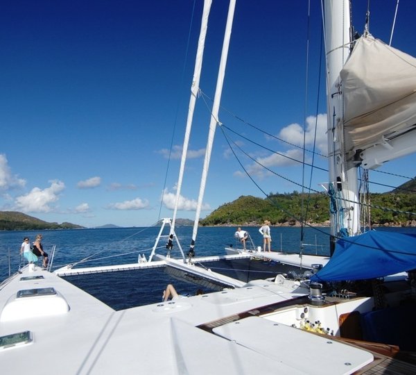 Ship's Bow Aboard Yacht DOUCE FRANCE