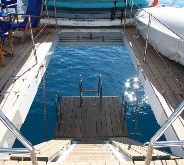 Swimming Landing Aboard Yacht DOUCE FRANCE