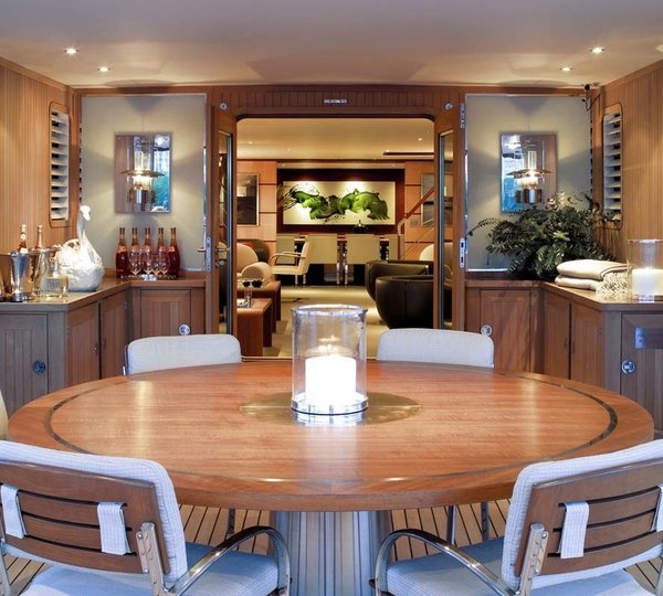 Premier Deck Furniture On Board Yacht IL CIGNO