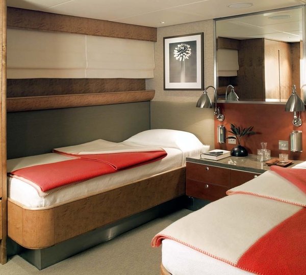 Twin Bed Cabin Aboard Yacht IL CIGNO