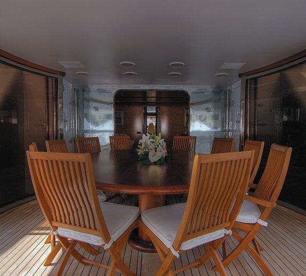 Top Deck Eating/dining Aboard Yacht CD TWO