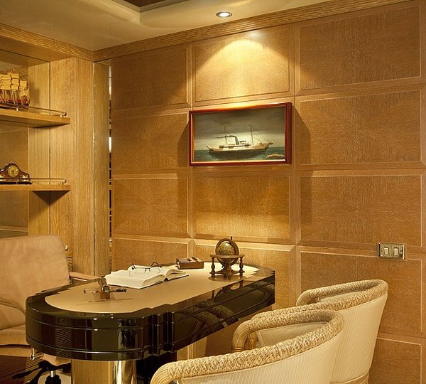 Main Master Office On Board Yacht ECLIPSE