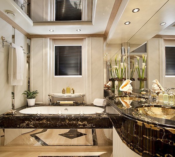 Main Master Bath Aboard Yacht ECLIPSE