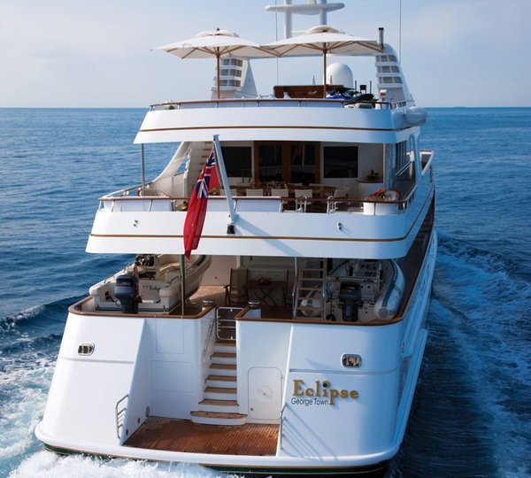 Aft: Yacht ECLIPSE's Cruising Pictured