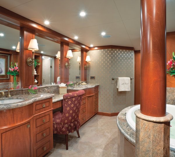 Main Master Bathroom Aboard Yacht AT LAST