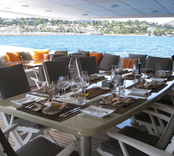 Top Deck Eating/dining On Board Yacht COSTA MAGNA