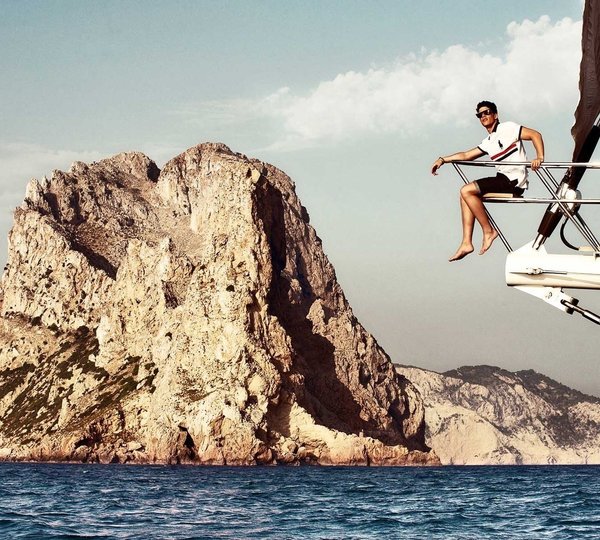 Ship's Bow Aboard Yacht AIGLON