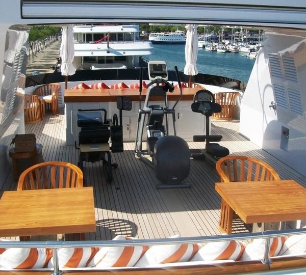 Sun Deck Gymnasium On Yacht TUGATSU