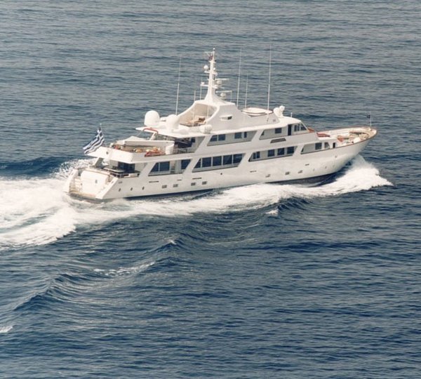 From Above: Yacht WHITE KNIGHT's Cruising Pictured