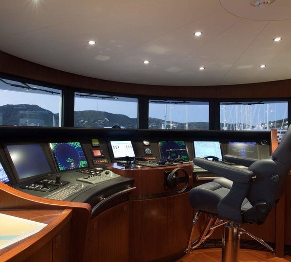 Wheel House Aboard Yacht BLIND DATE