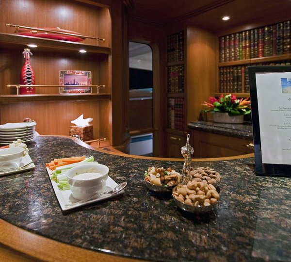 Drinks Bar On Board Yacht BLUE MOON