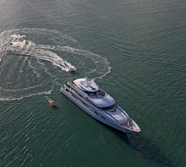 From Above On Board Yacht BLUE MOON