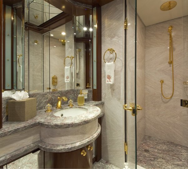 Showering Area On Board Yacht BLUE MOON