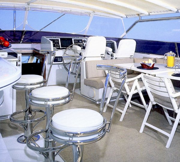 Fly-bridge Aboard Yacht SAVANNAH