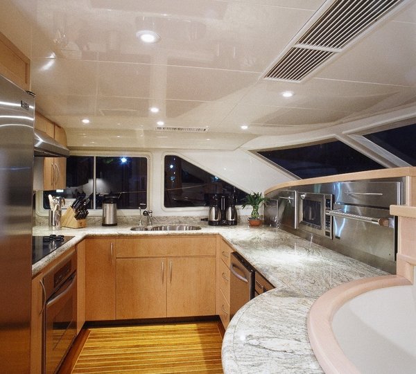 Ship's Galley On Board Yacht SEACALL