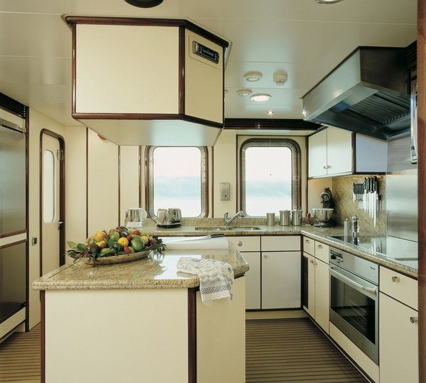 Ship's Galley On Yacht JASMIN