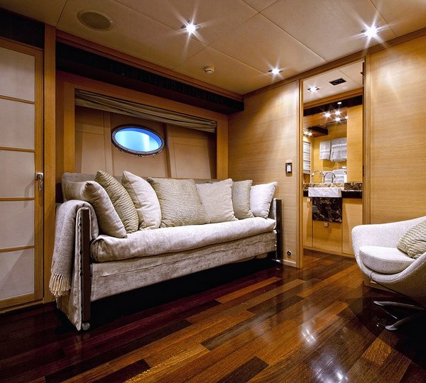Sitting: Yacht VANQUISH's Main Master Cabin Pictured