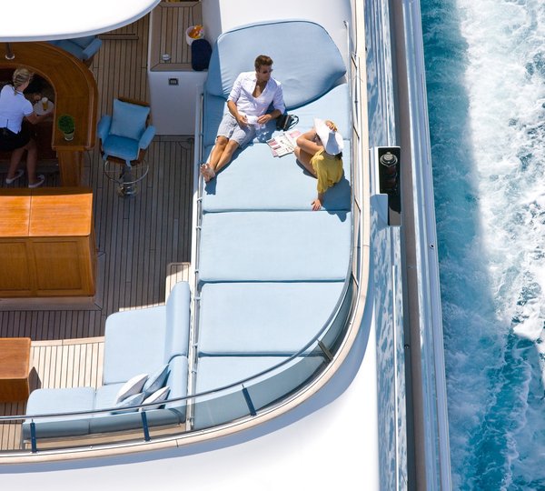 Sun Deck Details On Yacht HAMPSHIRE